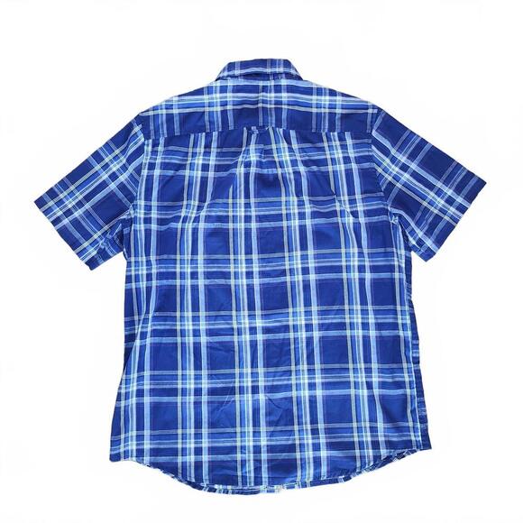 Chaps Men's Plaid Short Sleeve Shirt - Easy Care - Size Large - Picture 2 of 7